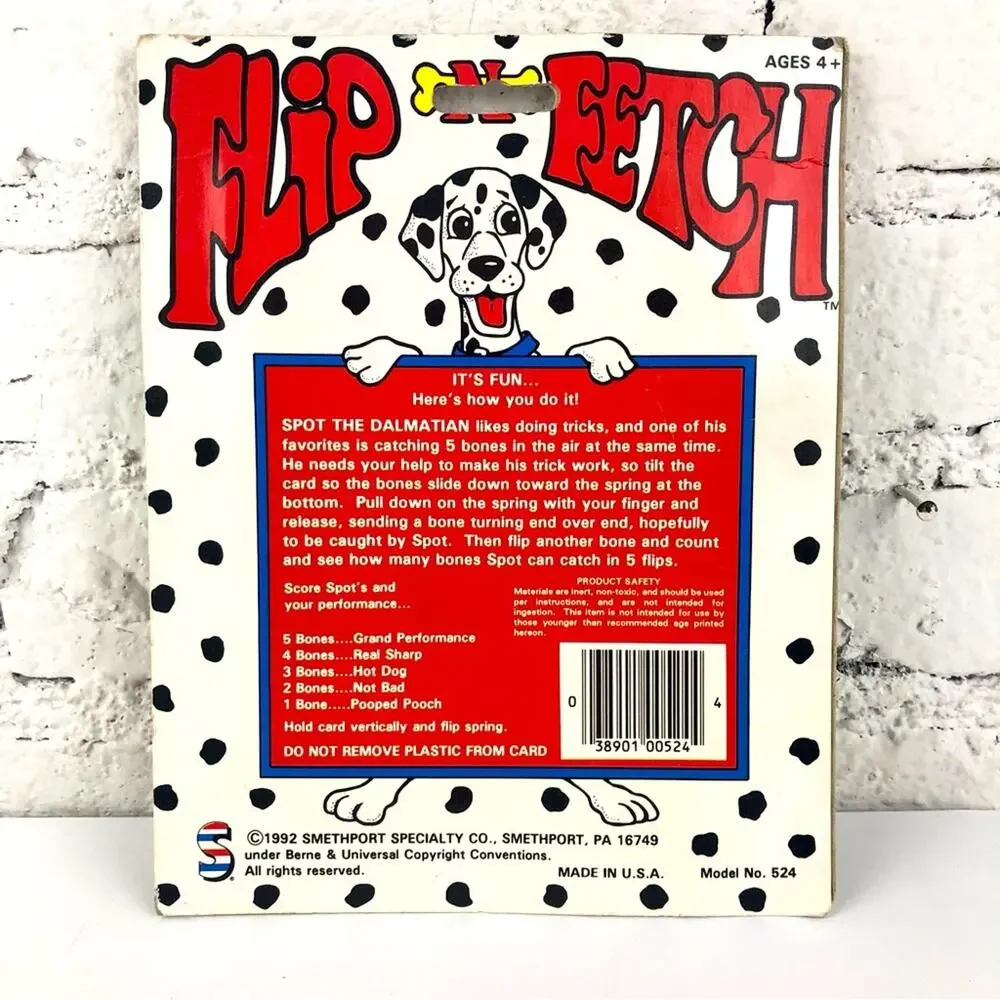 Vintage Flip N Fetch Spot The Dalmatian Travel Game